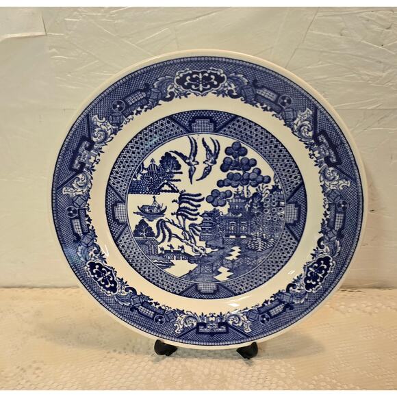 Cavalier China, Royal Ironstone, Blue Willow, 10 inch Dinner Plate, 1950s - Picture 1 of 9